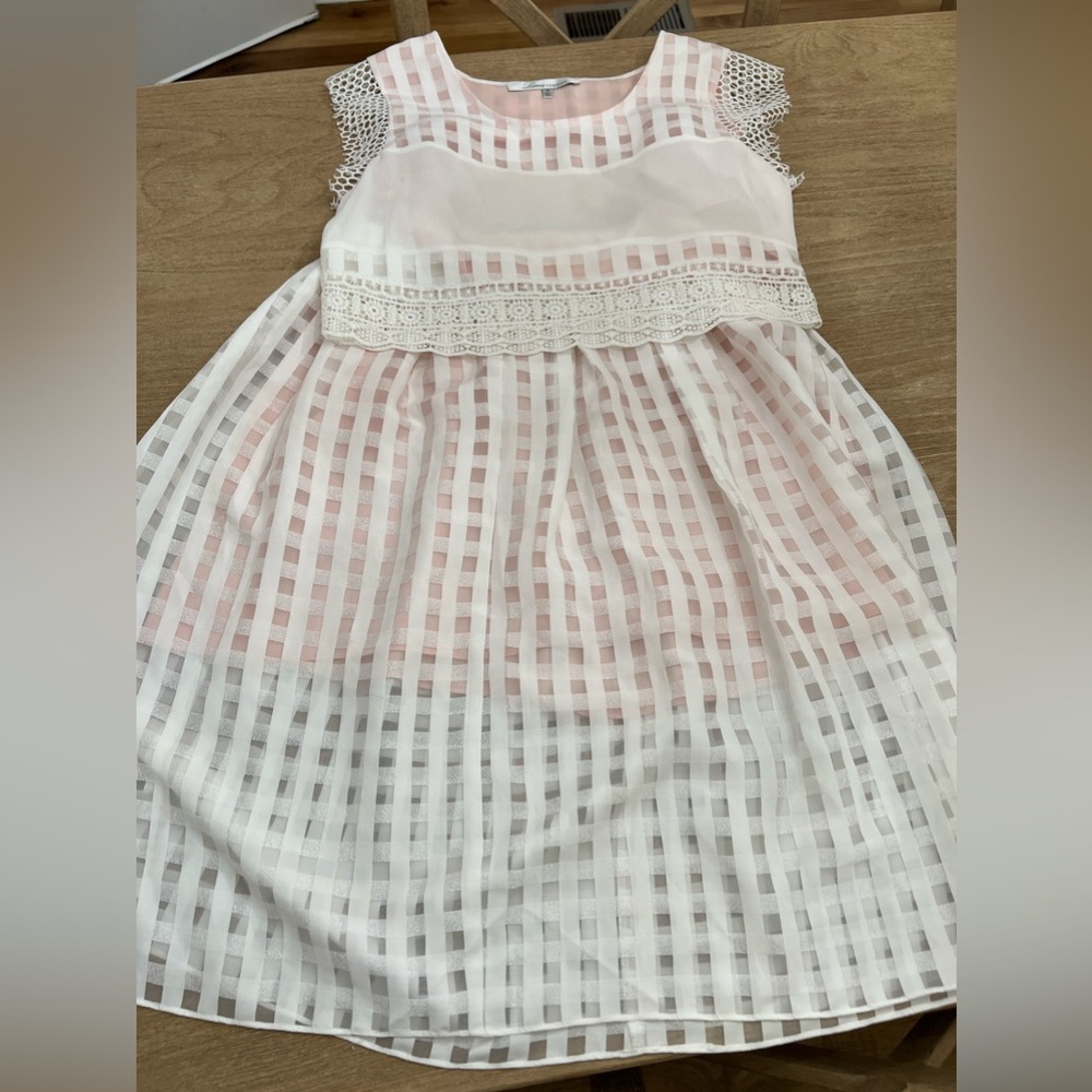 Lovers and friends ivory crop top and high waisted skirt set size medium